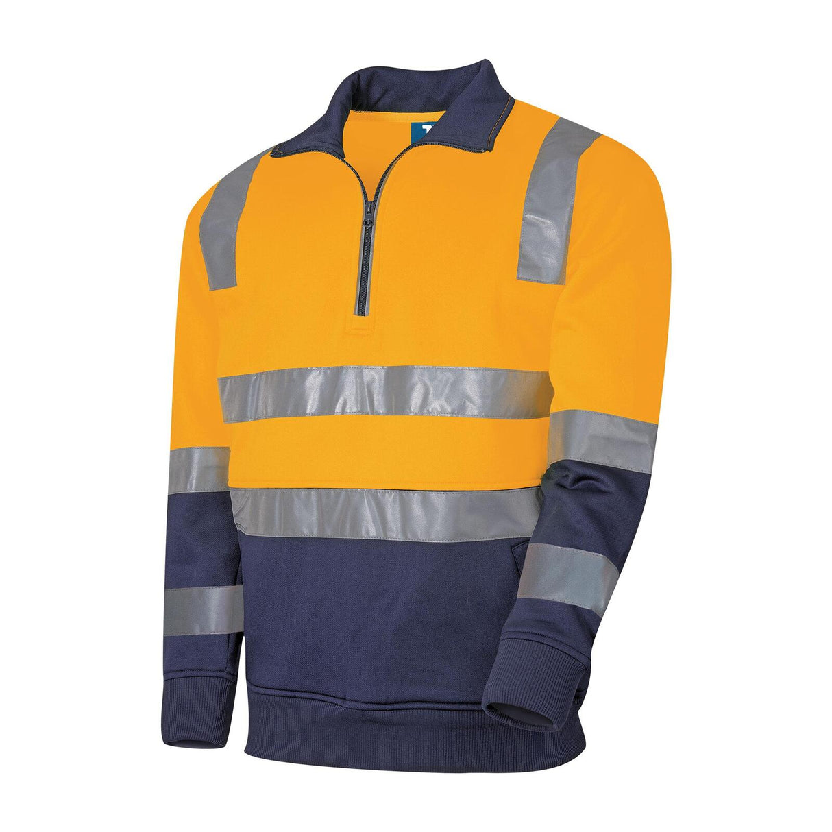 TRU Workwear 1/4 Zip Fleece Jumper with Reflective Tape