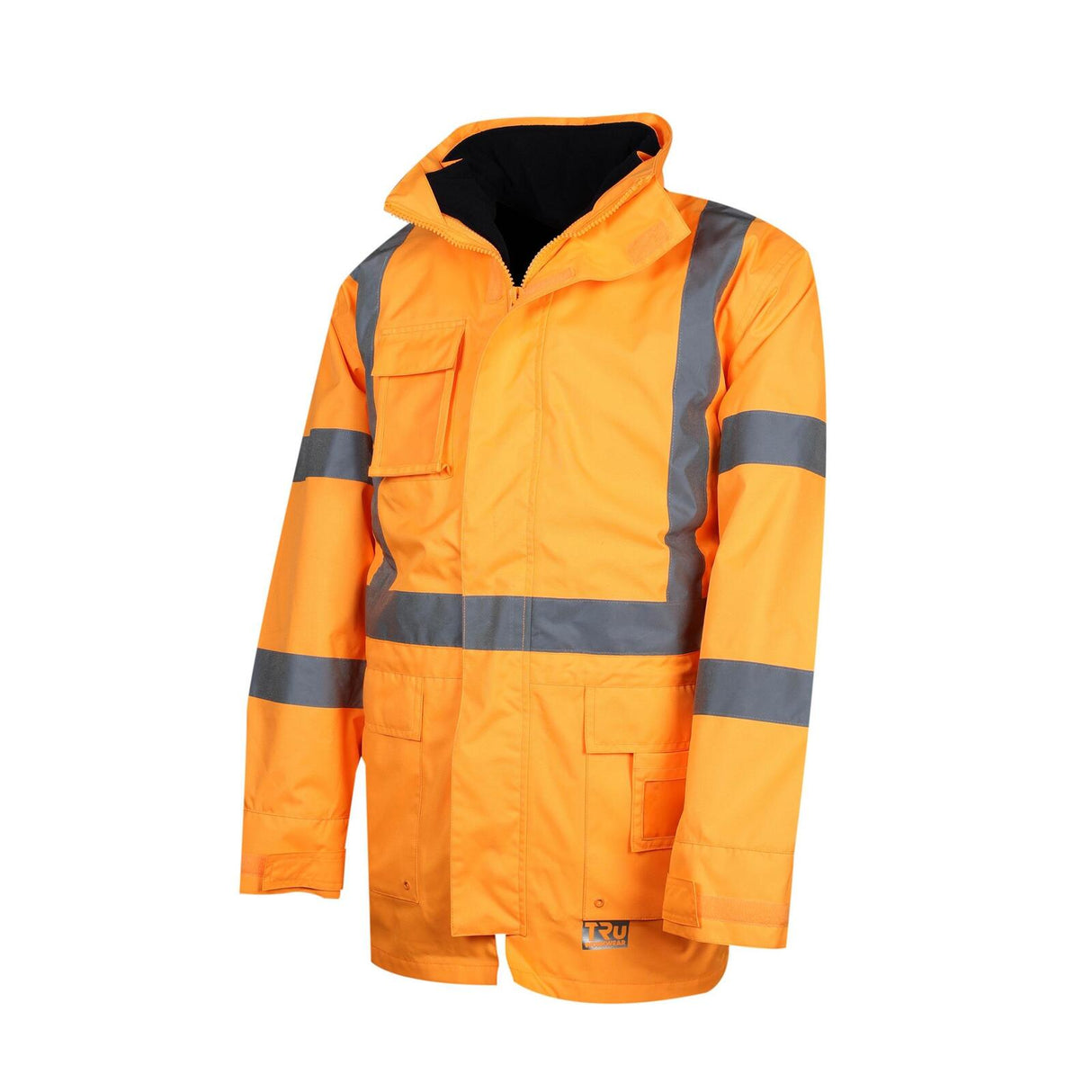TRU Workwear 4 in 1 Polyester Oxford Jacket with Reflective Tape - NSW Rail