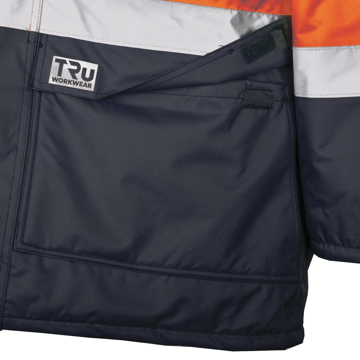 TRU Workwear Quilted Rain Jacket with Reflective Tape