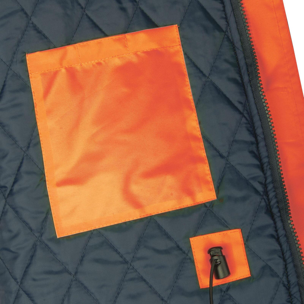 TRU Workwear Quilted Rain Jacket with Reflective Tape