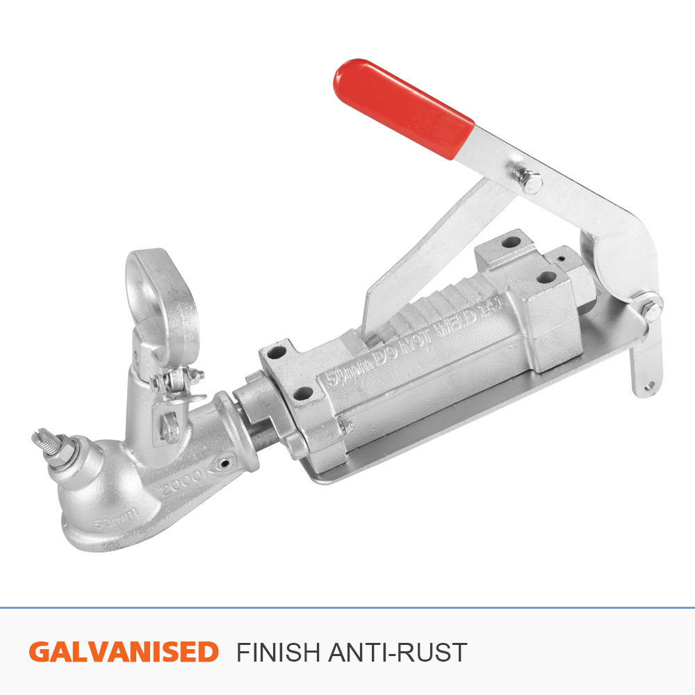 50mm Ball Mechanical Override Brake Trailer Coupling Kit 2000Kg