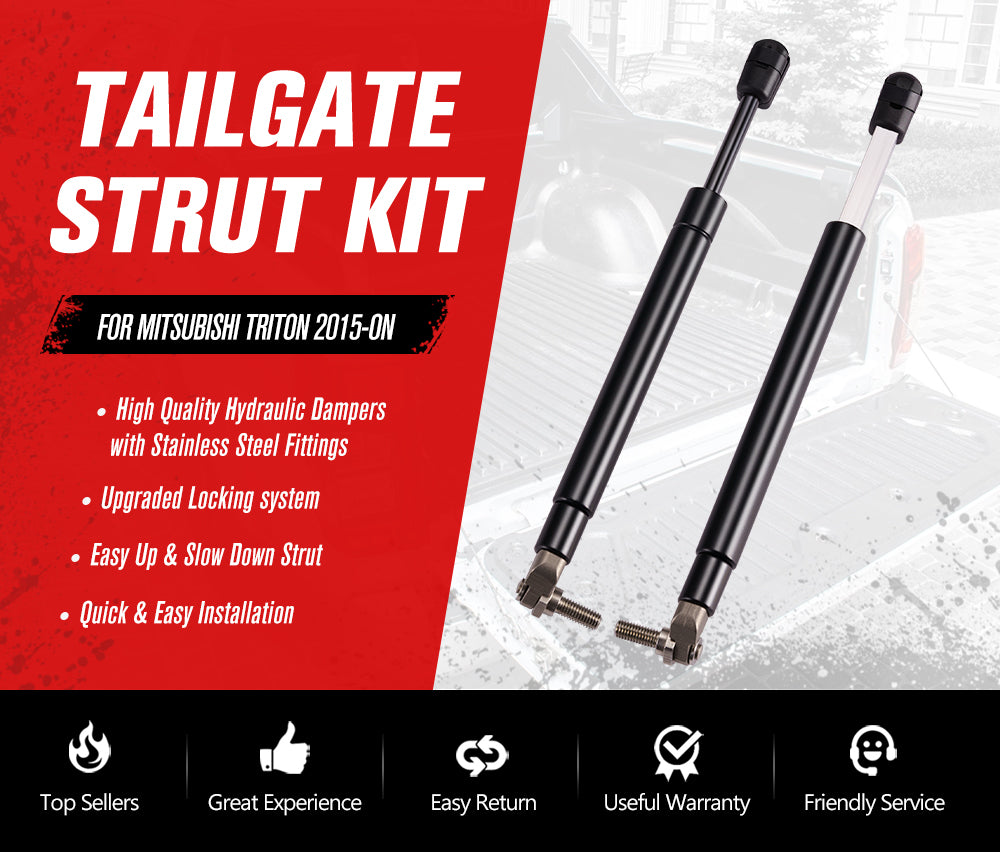 Easy Up & Slow Down Tailgate Strut Kit for Mitsubishi Triton MQ 2015-ON