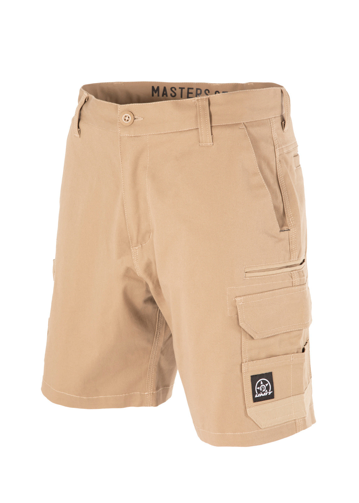 Unit Mens Shorts Work Cargo Demolition Khaki