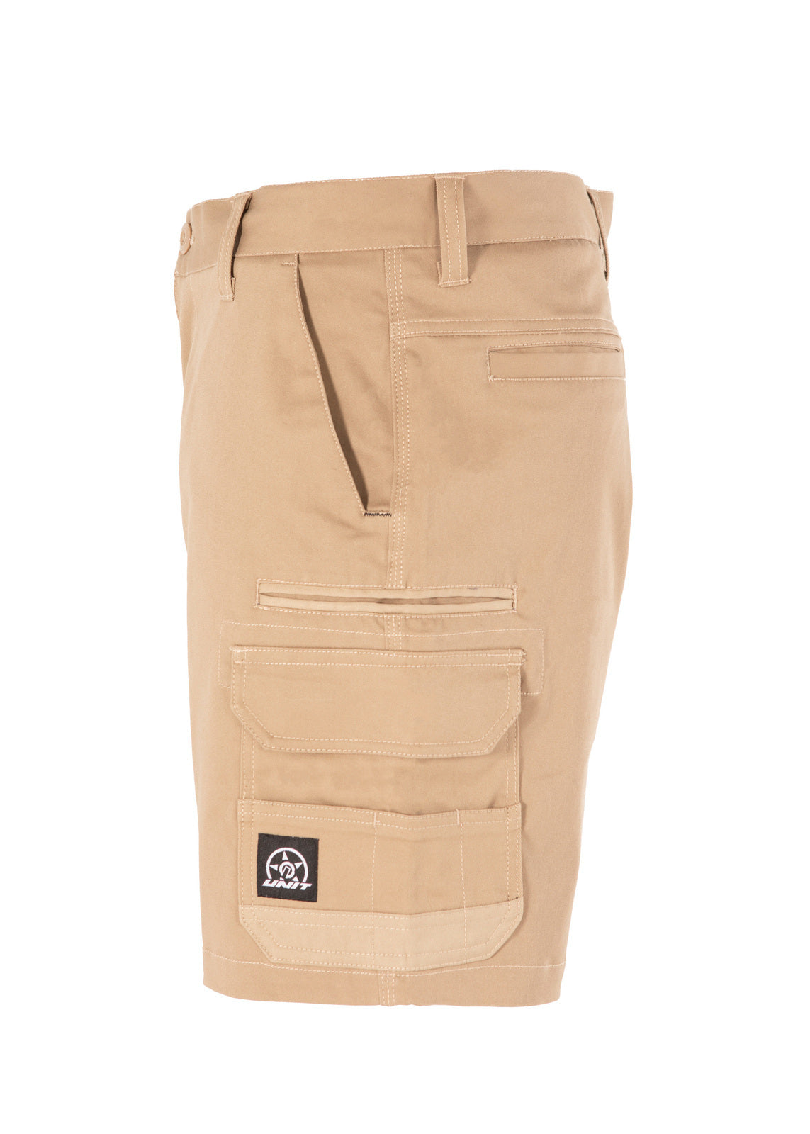 Unit Mens Shorts Work Cargo Demolition Khaki