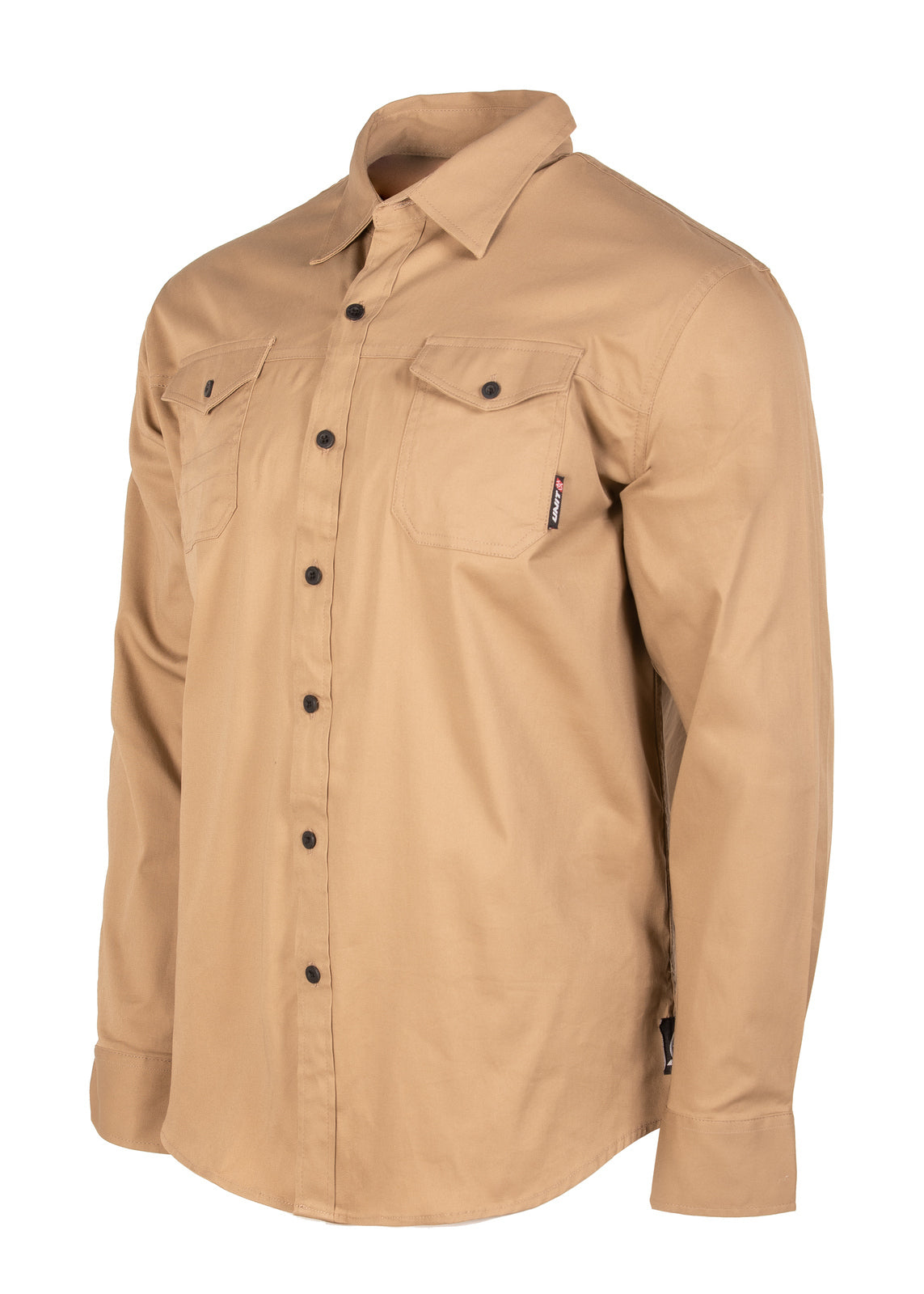 Unit Mens Shirt L/Slv Craftman Khaki