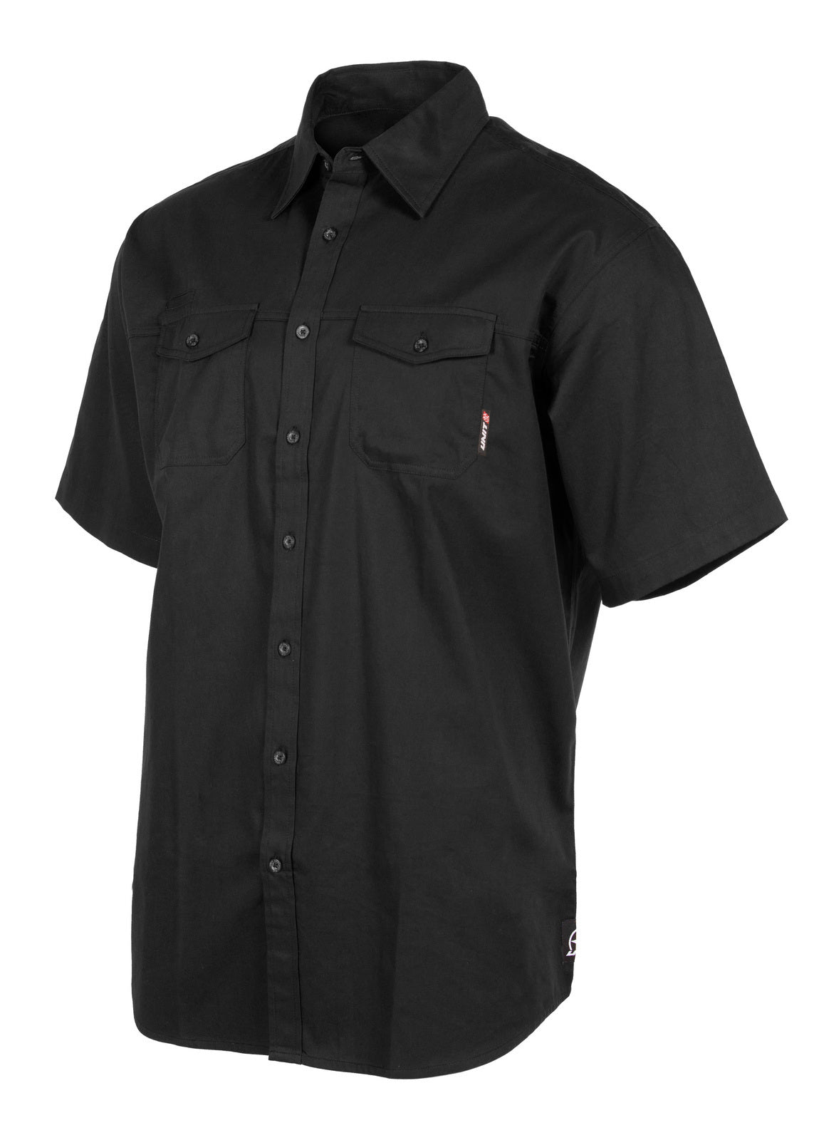 Unit Mens Shirt S/Slv Craftman Black