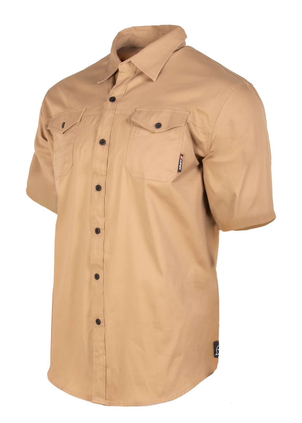 Unit Mens Shirt S/Slv Craftman Khaki