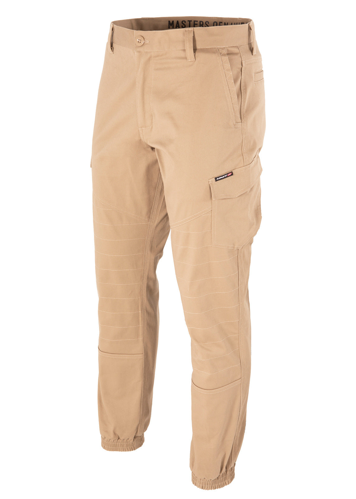 Unit Mens Pants Work Cuffed Surge Khaki