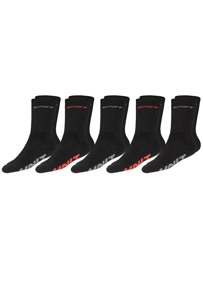 Unit Mens Socks Hi-Lux 5 Pack Conduct Multi
