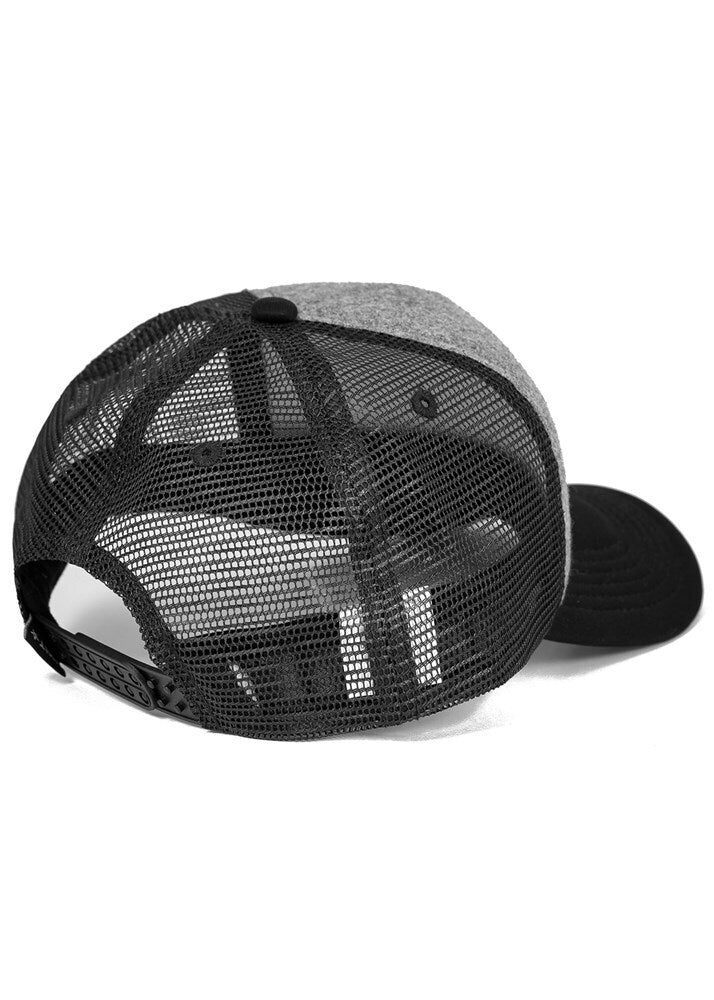 Unit Mens Headwear Trucker Cap Stake OSFM Charcoal