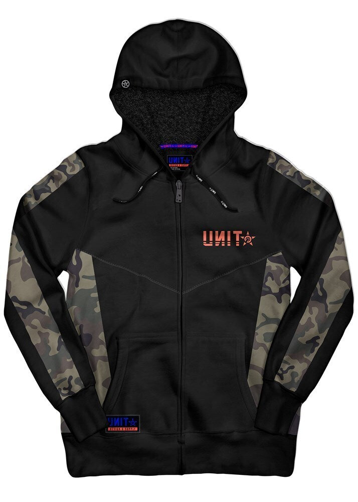 Unit Mens Fleece Hoodie Skirmish Camo