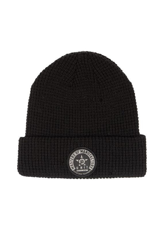 Unit Mens Headwear Beanie Lockdown Black