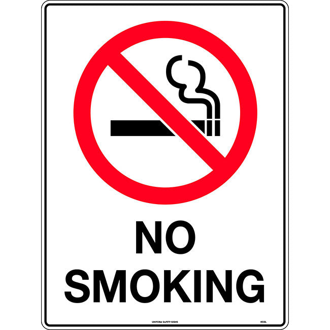 No Smoking Safety Sign 300x225mm Metal