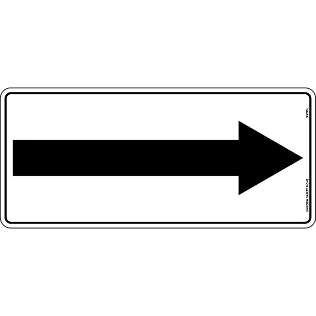 Arrow Safety Sign 450x200mm Metal