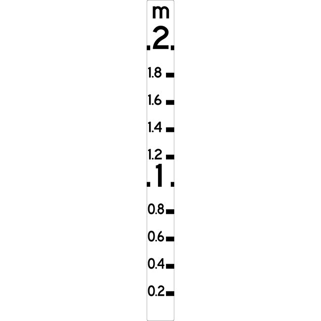 Flooding Depth Marker 0-2m Safety Sign 200x2350mm