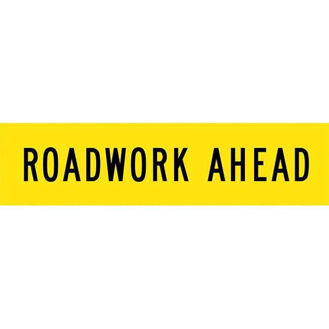 Roadwork Ahead Traffic Safety Sign Corflute 1200x300mm