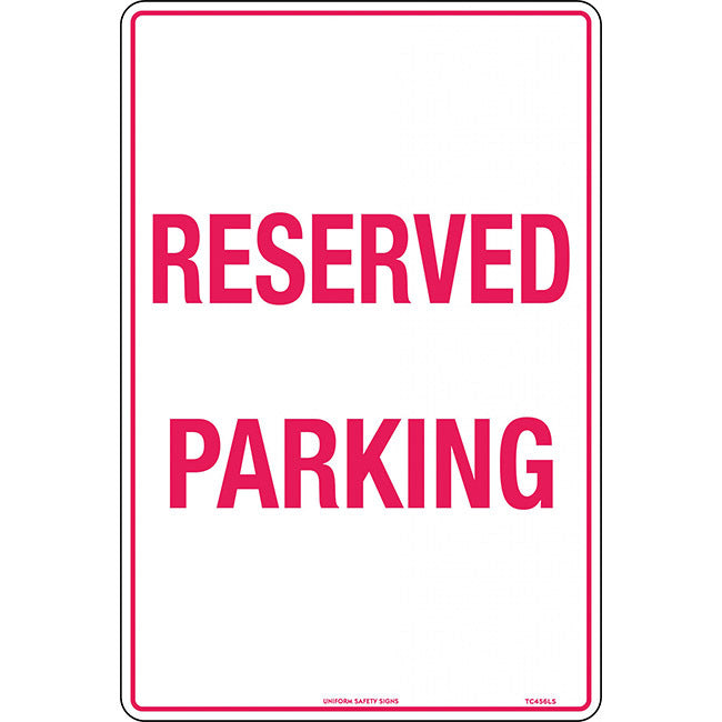 Reserved Parking Traffic Safety Sign Metal 450x300mm