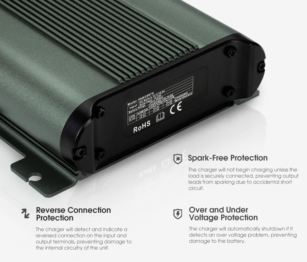 ATEM POWER 12V 25A DC to DC Battery Charger MPPT Dual Battery System with Battery Box