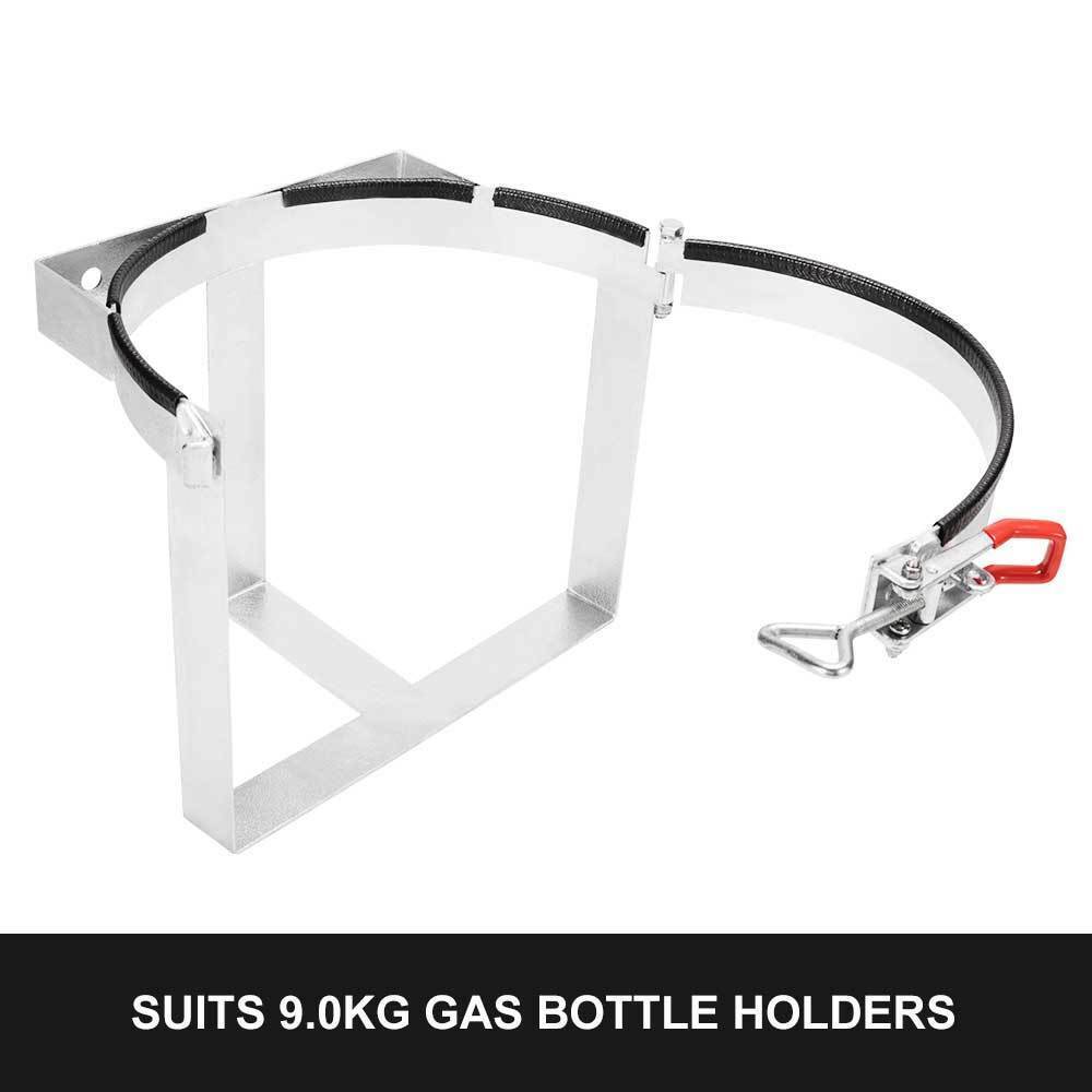 9KG Gas Bottle Holder Galvanized for Trailer Camping Caravans 4WD Lockable
