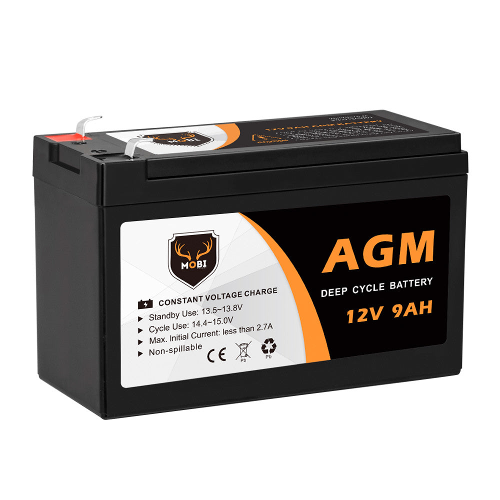 MOBI 12V 9AH AGM Battery Deep Cycle Battery AMP Lead Acid SLA Solar Power