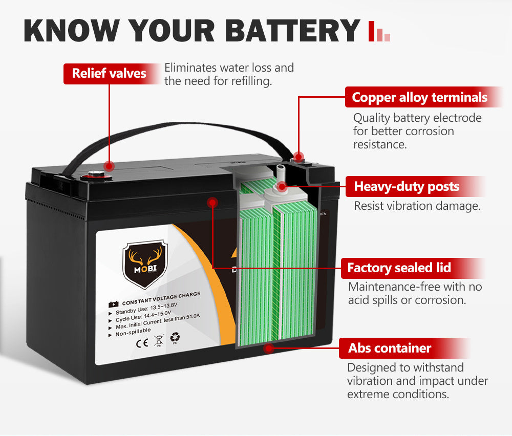 170AH 12V AGM Deep Cycle Battery