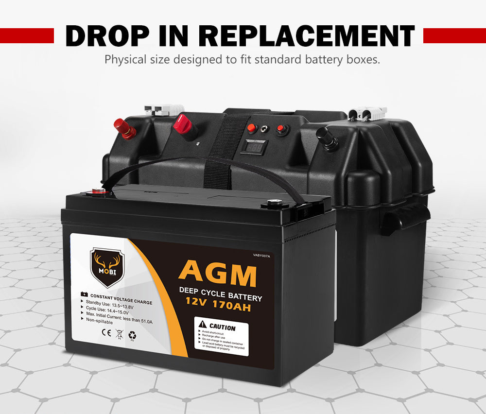 170AH 12V AGM Deep Cycle Battery