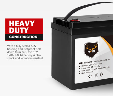 170AH 12V AGM Deep Cycle Battery