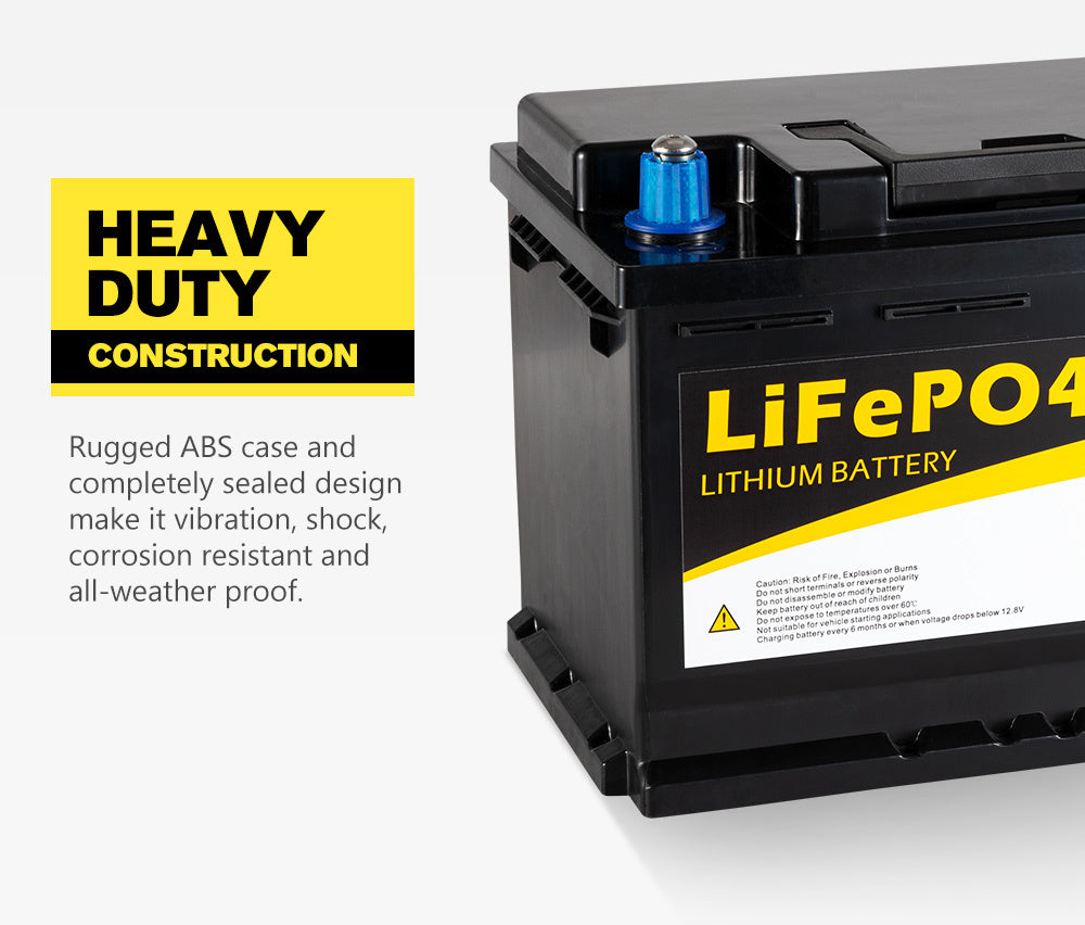 ATEM POWER 100Ah 12V Lithium Battery LiFePO4 Deep Cycle Rechargeable Marine & Battery Box