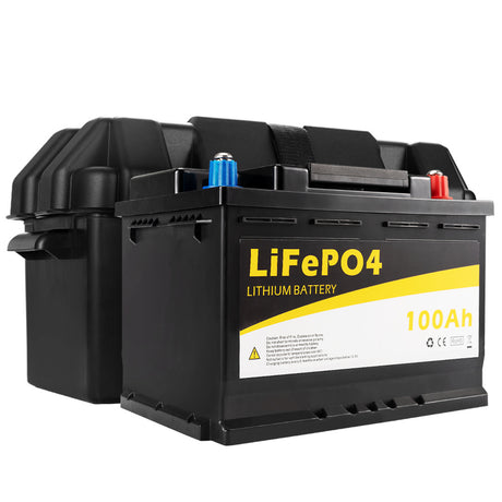 ATEM POWER 100Ah 12V Lithium Battery LiFePO4 Deep Cycle Rechargeable Marine & Battery Box