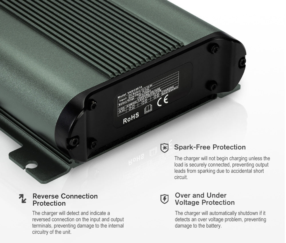 Atem Power 100AH 12V LiFePO4 Lithium Battery + 12V 25A DC to DC Battery Charger