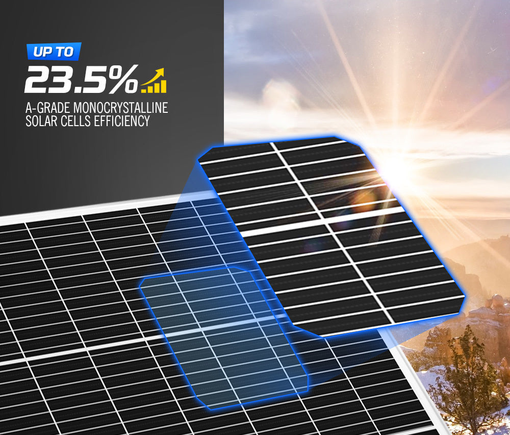 ATEM POWER 12V 200W Solar Panel Kit Mono Fixed Caravan Camping Power Battery Charging