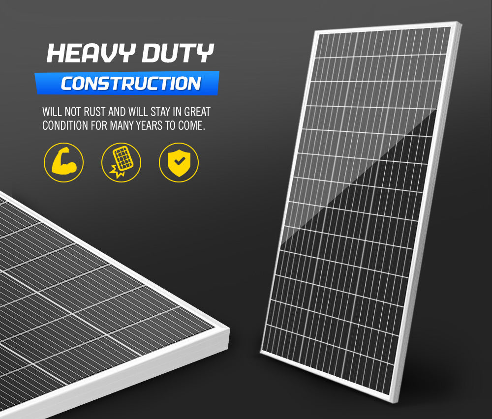 ATEM POWER 12V 200W Solar Panel Kit Mono Fixed Caravan Camping Power Battery Charging