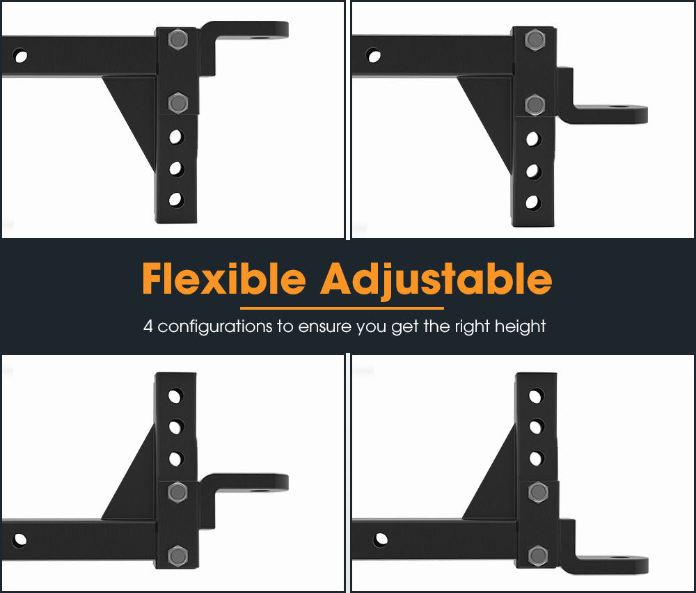 SAN HIMA Adjustable Towbar Tow Bar Ball Mount 2" Hitch Towing Trailer 4WD Car 6000lbs