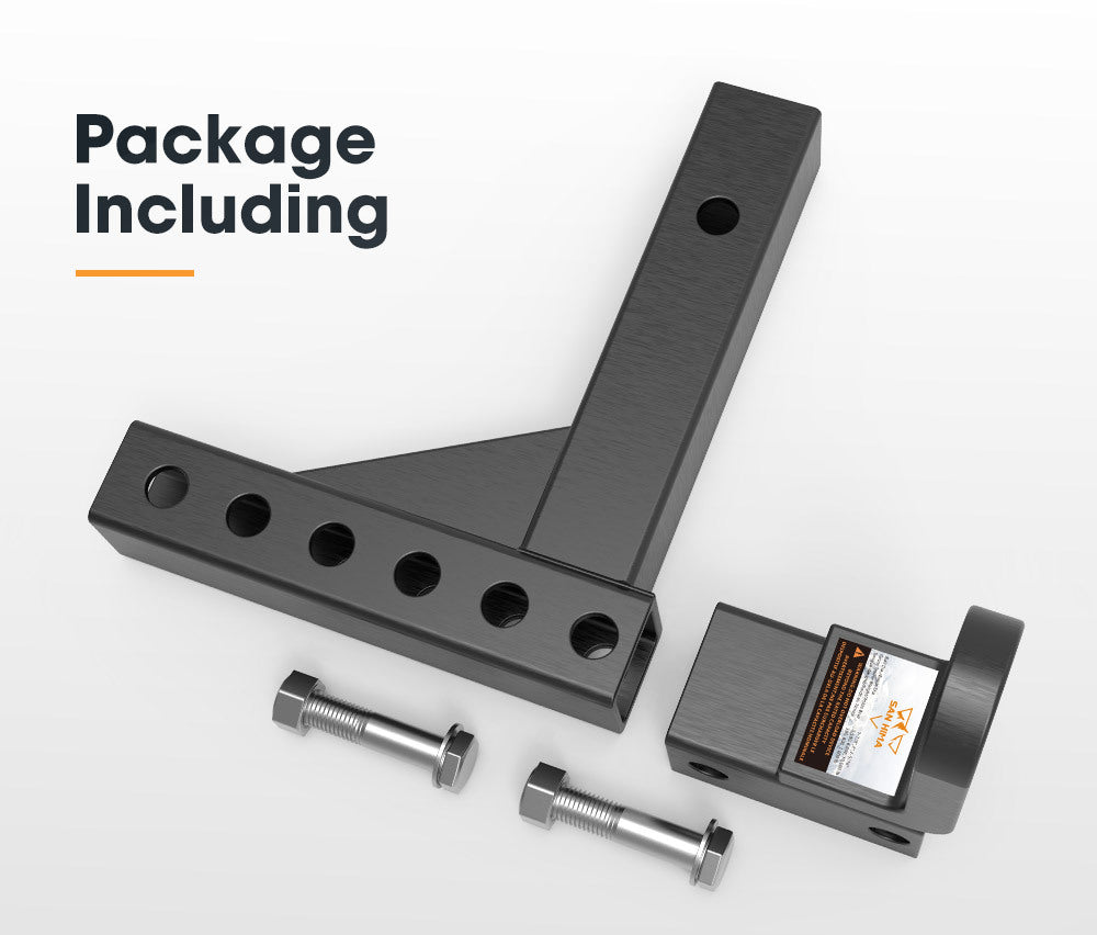 SAN HIMA Adjustable Towbar Tow Bar Ball Mount 2" Hitch Towing Trailer 4WD Car 6000lbs