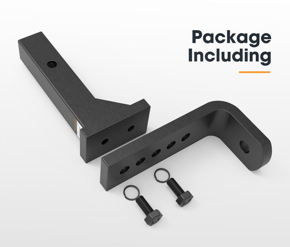 SAN HIMA Adjustable Towbar Ball Mount 2" Hitch Towing Trailer Camper Bike Rack 4WD