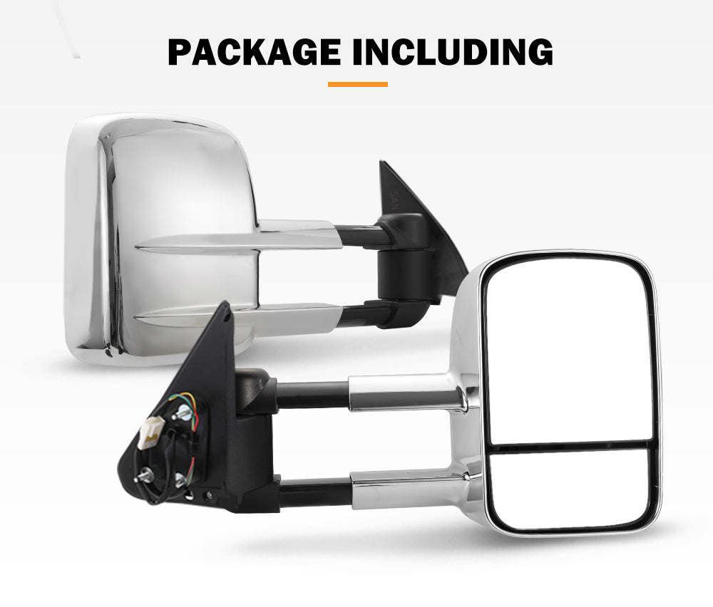 SAN HIMA Pair Towing Mirrors for Nissan Patrol GU Y61 Cab Chassis 1997-2016