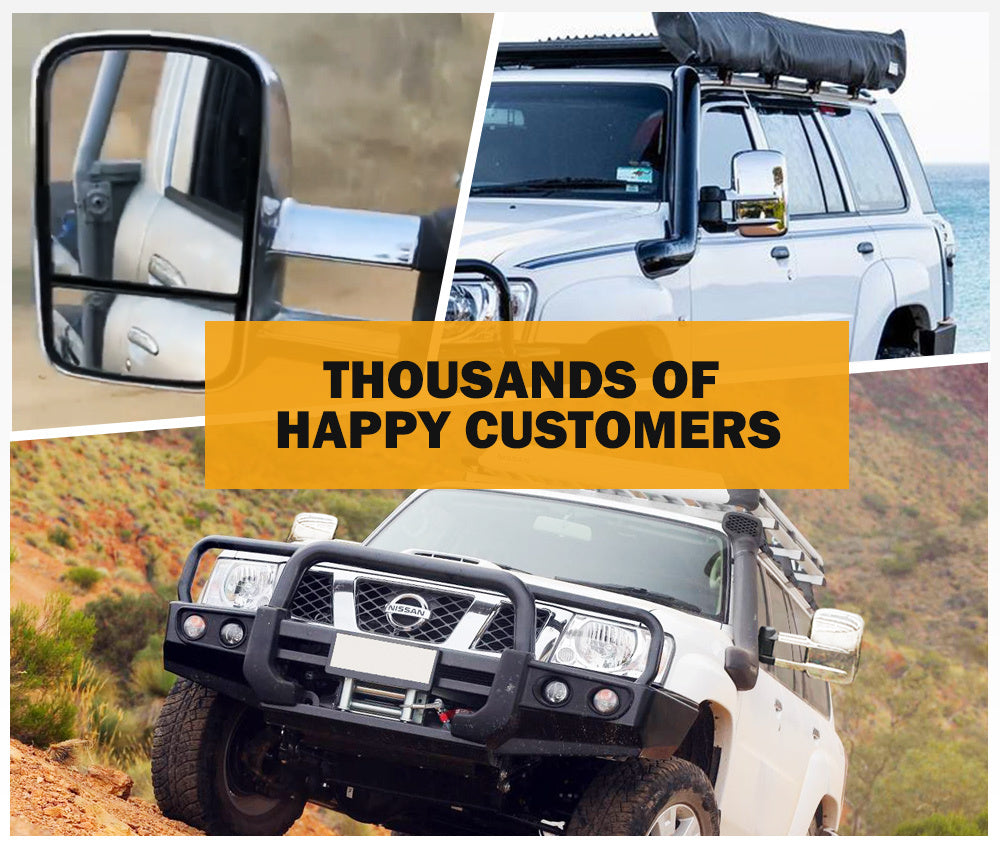 SAN HIMA Pair Towing Mirrors for Nissan Patrol GU Y61 Cab Chassis 1997-2016