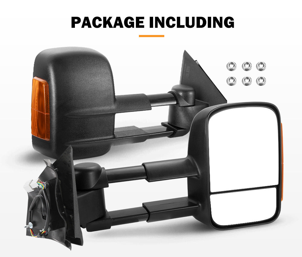 SAN HIMA Pair Towing Mirrors Extendable for Mazda BT-50 2012 to Mid-Year 2020