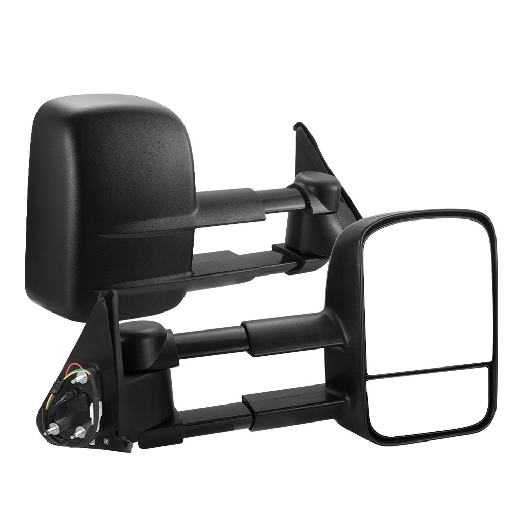 SAN HIMA Pair Towing Mirrors fit Nissan Patrol GU Y61 1997- 2016 Black