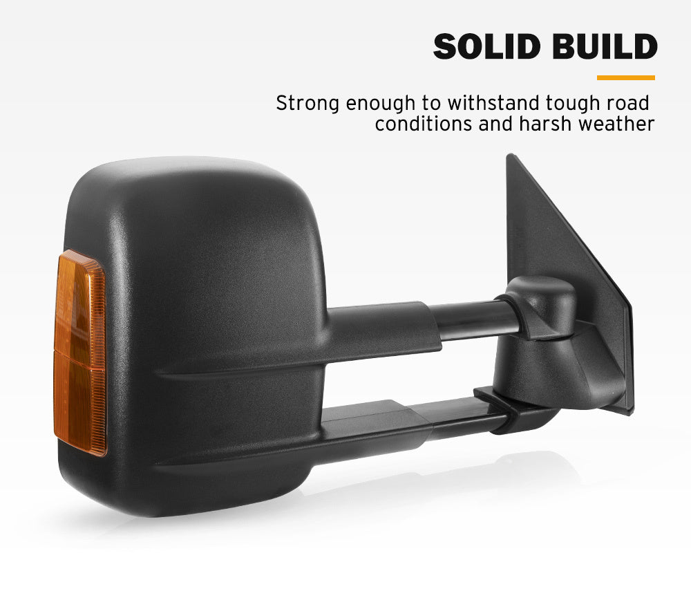 SAN HIMA Pair Towing Mirrors for Toyota Landcruiser 200 Series 2007-2021 with Indicator