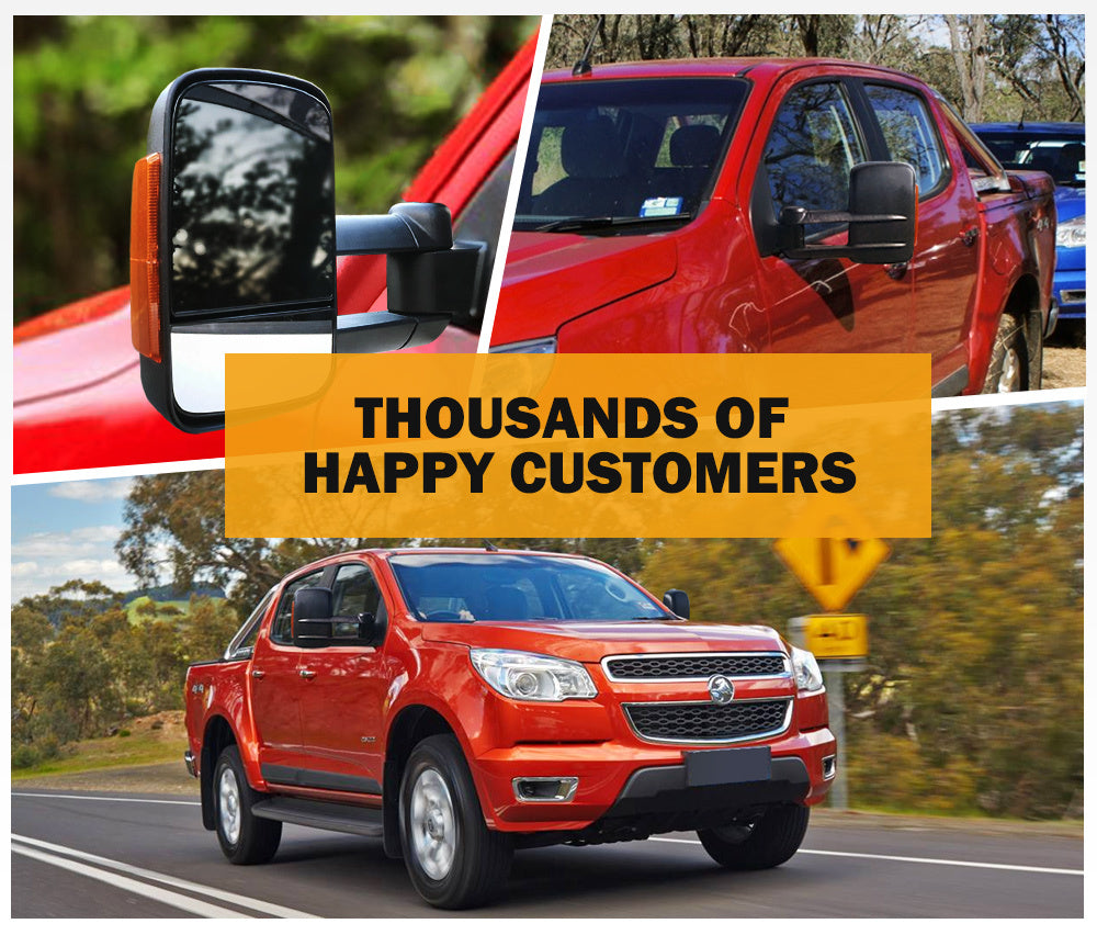 SAN HIMA Pair Extendable Towing Mirrors for Holden Colorado RG MY2013-MY2020