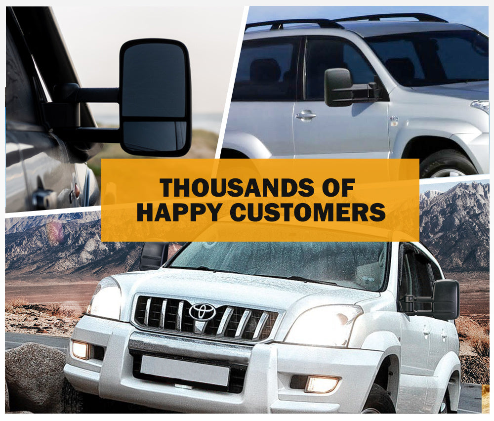 SAN HIMA Pair Towing Mirrors for Toyota Prado 120 Series 2002-2009