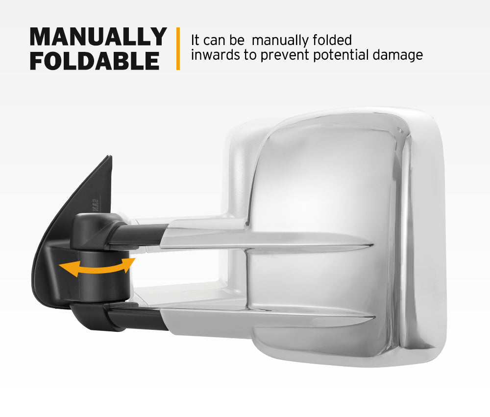 SAN HIMA Extendable Towing Mirrors for Mitsubishi Triton MQ/MR 2015 - ON