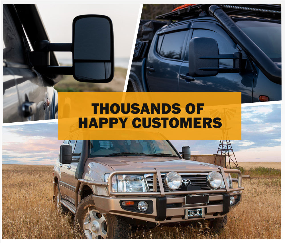 SAN HIMA Pair Extendable Towing Mirrors For Toyota Landcruiser 100 1998-2007