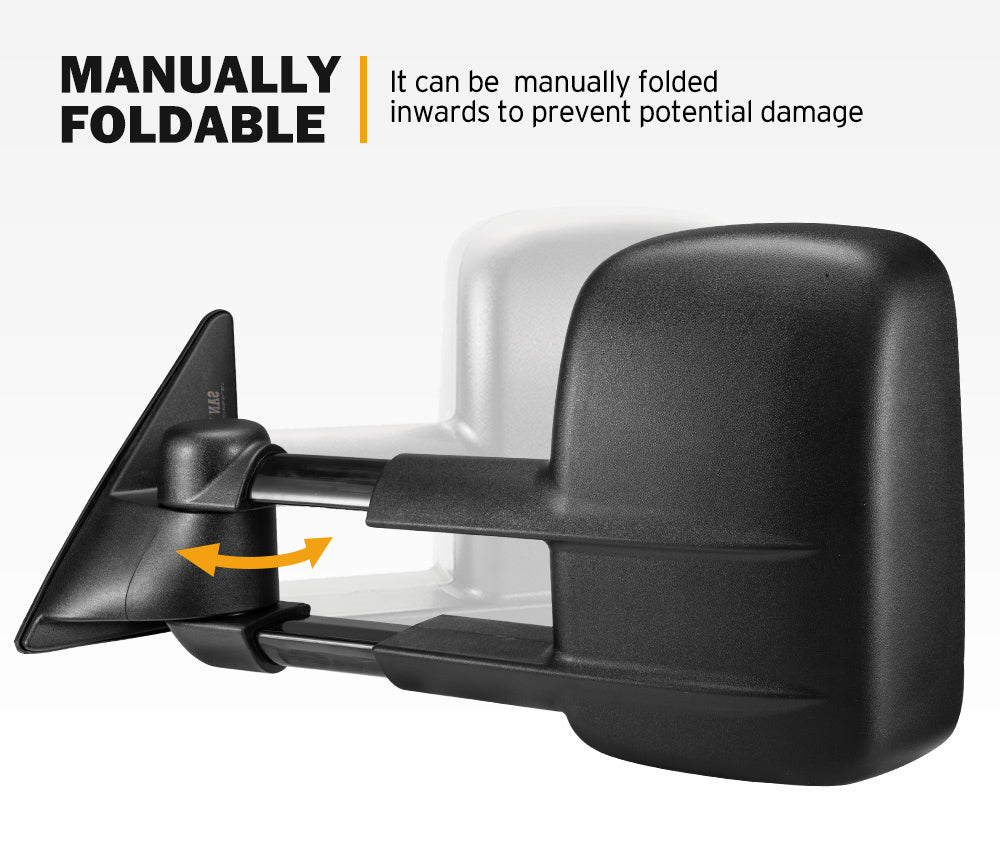 SAN HIMA Pair Extendable Towing Mirrors For Toyota Landcruiser 100 1998-2007
