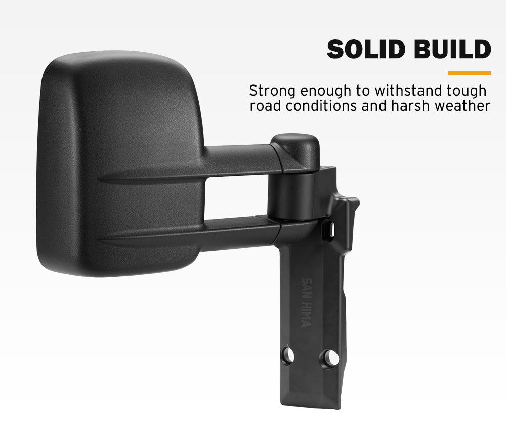 SAN HIMA Pair Extendable Towing Mirrors For Toyota Land Cruiser 70-79 Series 1984-2019