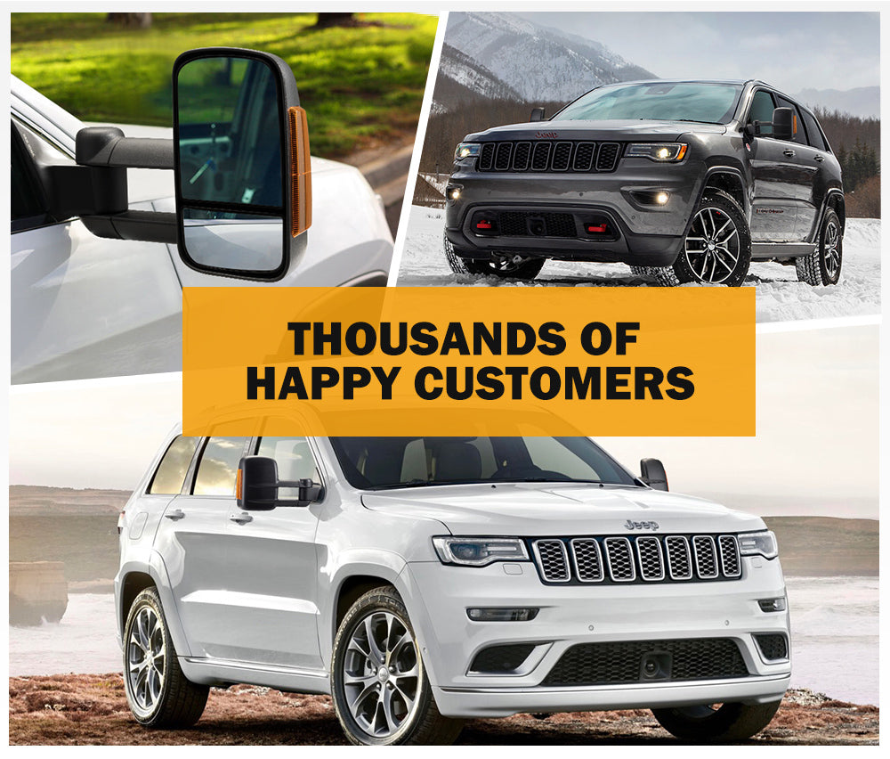 SAN HIMA Extendable Towing Mirrors For Jeep Grand Cherokee 2010-Current