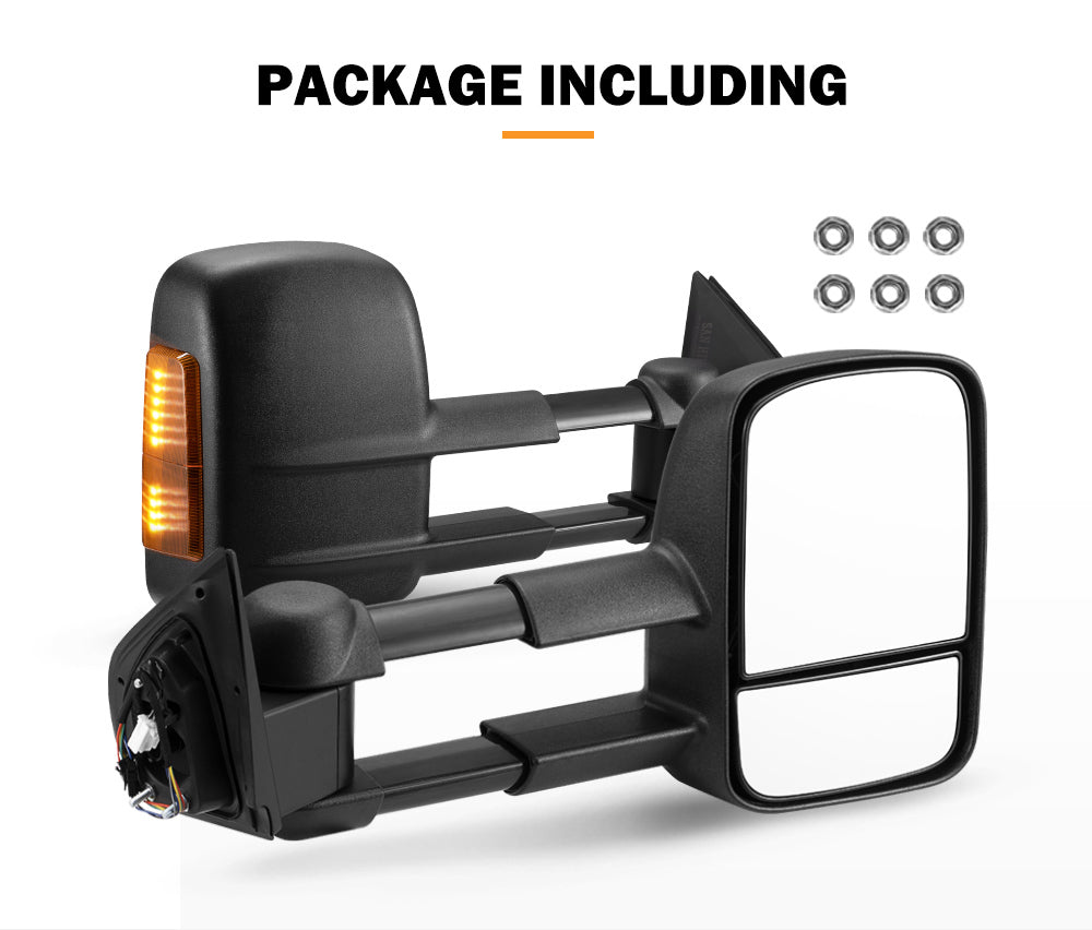 San Hima Extendable Towing Mirrors For Mazda BT-50 BT50 TF Series JULÂ 2020-Current