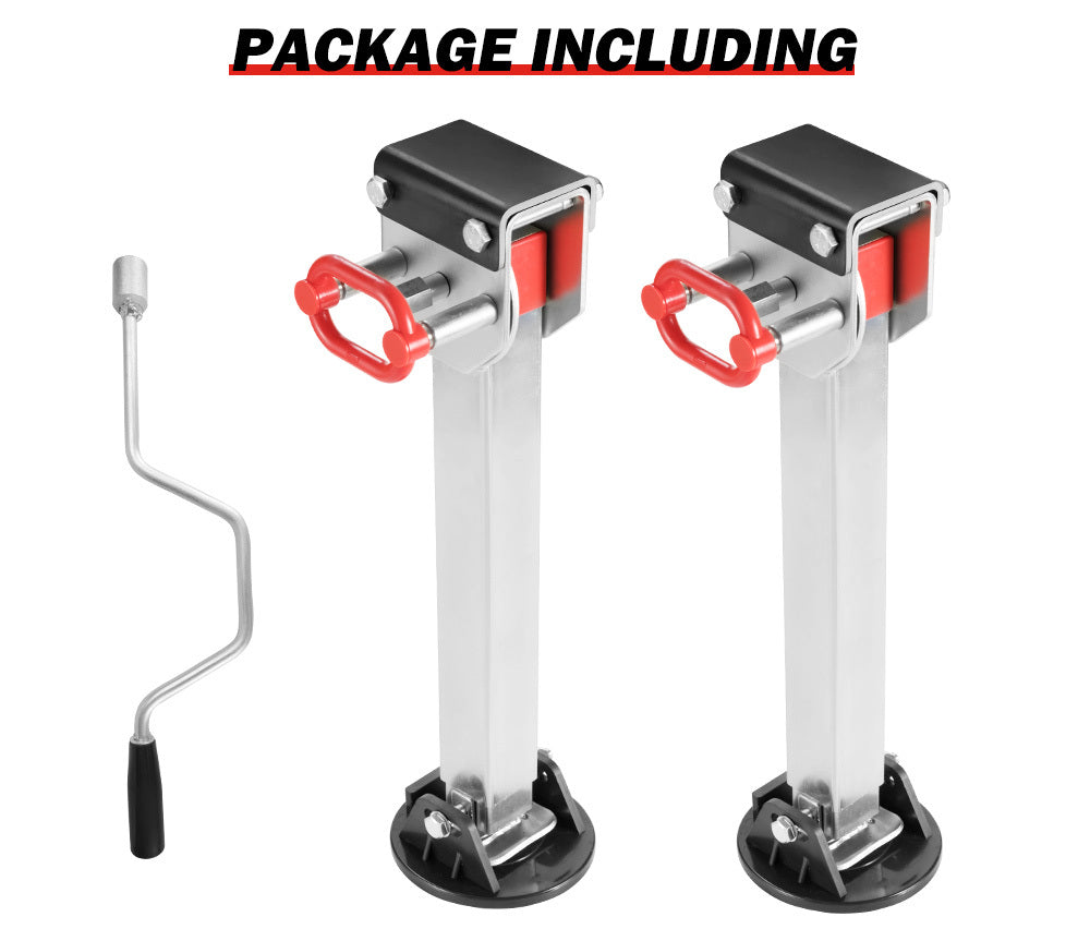 SAN HIMA 2x 740mm Drop Down Corner Steadies Stabilizer Legs Caravan Camper Trailer New