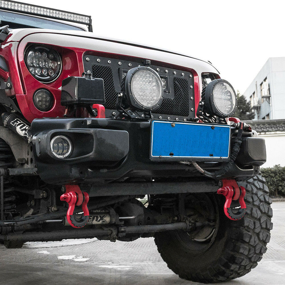 LIGHTFOX 4.75T Bow Shackle WLL 4.75Ton Rated 20mm 4WD Recovery Tow Car Trailer 2PCS